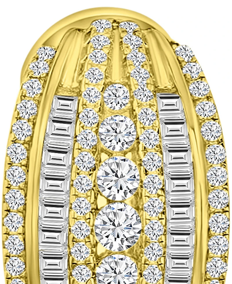 Macy's 14k Gold-Plated Omega Crystal Earrings