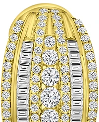 Macy's 14k Gold-Plated Omega Crystal Earrings