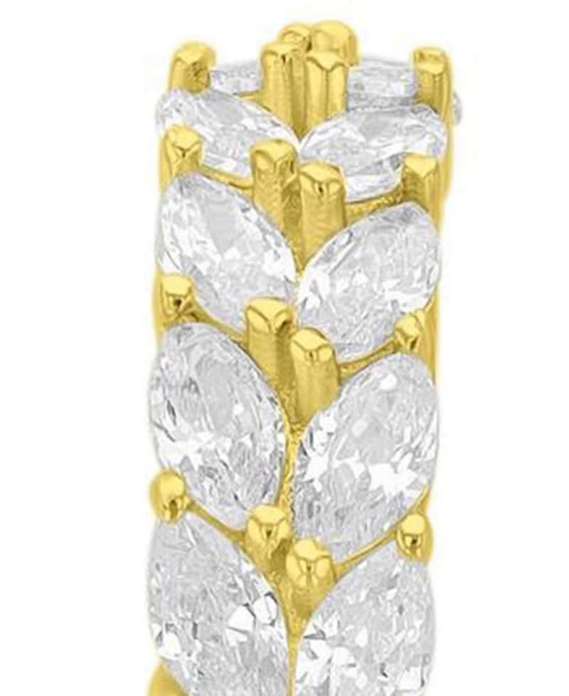 Macy's 14k Gold-Plated Slim J Shape Hoop Earrings