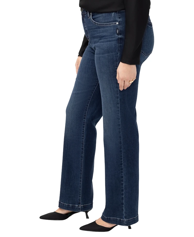 Silver Jeans Co. Plus Avery High-Rise Wide-Leg Curvy-Fit Denim
