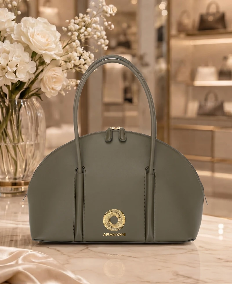 Aranyani Kiko Monogram Debossed Top-Handle Bag