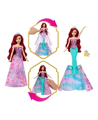 Disney Princess Transforming Ariel Fashion Doll with Flounder & 2 Accessories, Ages 3+