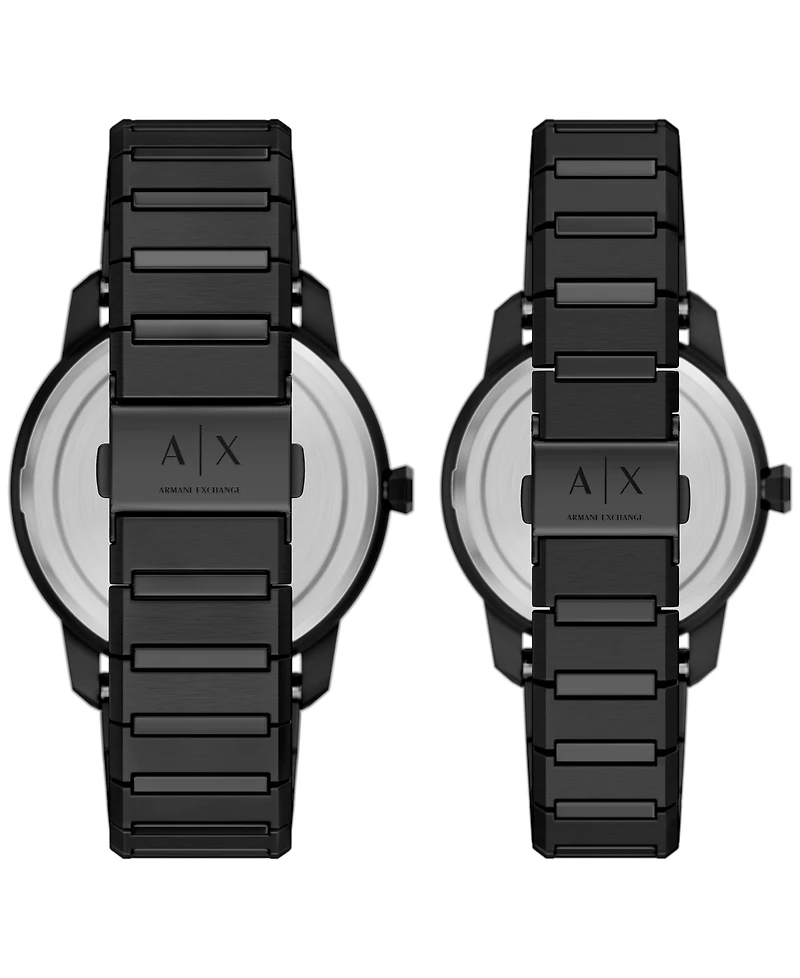 Armani Exchange Men's Quartz Three Hand Black Stainless Steel Watch 42mm