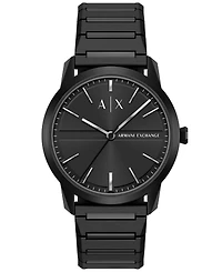 Armani Exchange Men's Quartz Three Hand Black Stainless Steel Watch 42mm