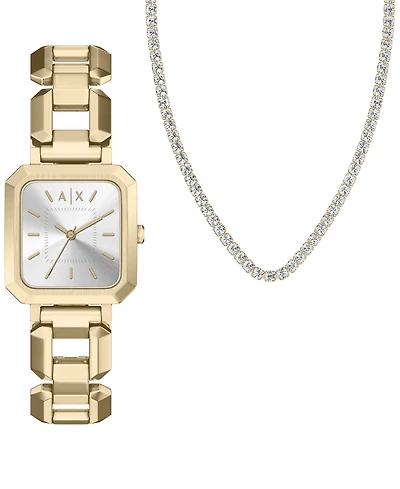 Armani Exchange Women's Quartz Three Hand Gold Stainless Steel Watch 27mm