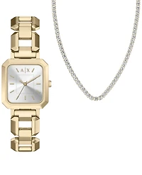 Armani Exchange Women's Quartz Three Hand Gold Stainless Steel Watch 27mm