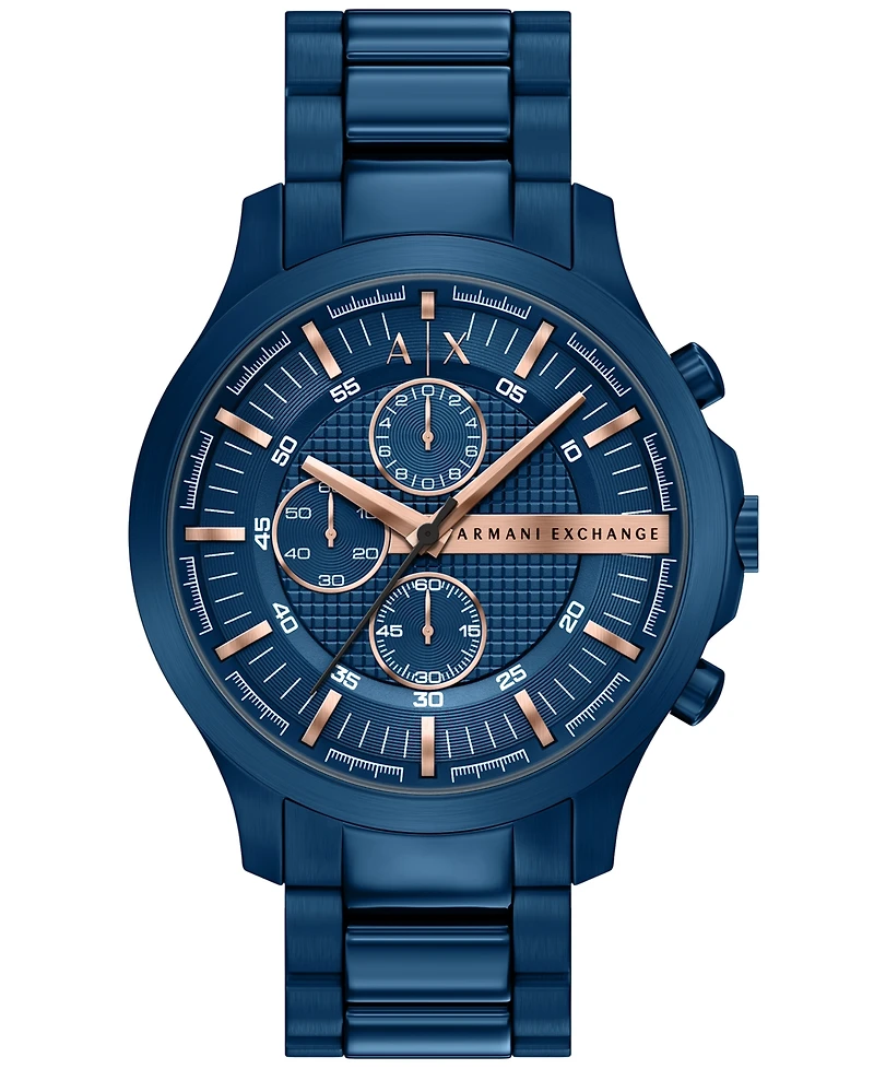 Armani Exchange Men's Quartz Chronograph Blue Stainless Steel Watch 46mm