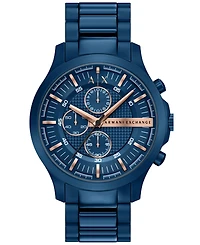 Armani Exchange Men's Quartz Chronograph Blue Stainless Steel Watch 46mm