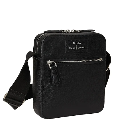 Polo Ralph Lauren Men's Pebbled Leather Crossbody Bag