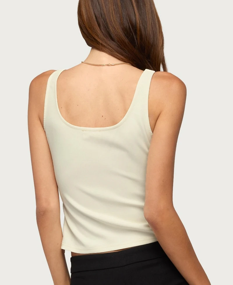 Edikted Women's Clarinda V-Neck Sleeveless Tank Top