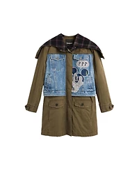 Desigual Women's Hooded Disney Mickey Mouse Print Parka