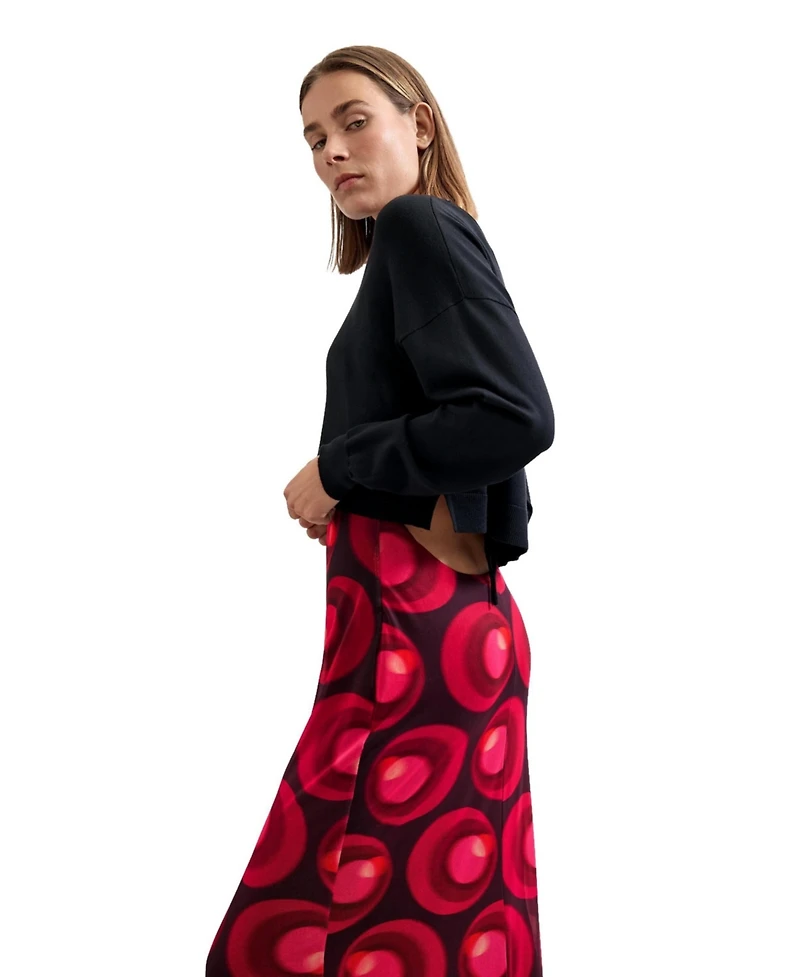 Desigual Women's 2-in-1 Spaghetti-Strap Midi Knit Dress