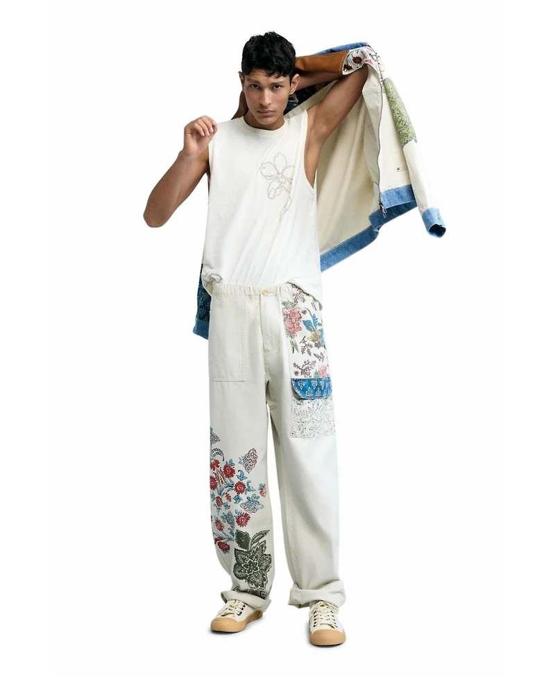 Desigual Men's Long floral trousers