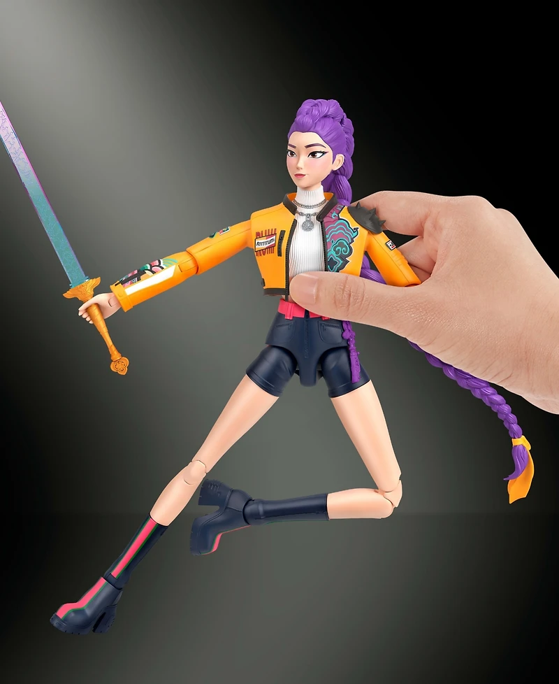 Kpop Demon Hunters Rumi 6-inch 21 Points of Articulation Interchangeable Hands and Faces Action Figure, Ages 4+