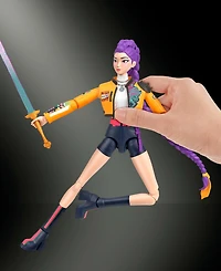 Kpop Demon Hunters Rumi 6-inch 21 Points of Articulation Interchangeable Hands and Faces Action Figure, Ages 4+
