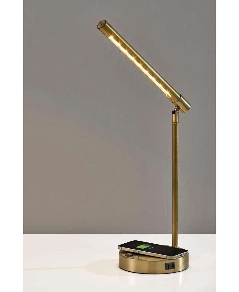 Adesso 24" Metal Dax Led Wireless Charging Desk Lamp
