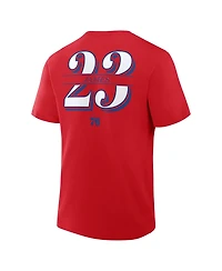 Fanatics Men's LeBron James Red Philadelphia 76ers The Paint Name Number T-Shirt
