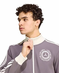 Adidas Men's Gray Mercedes-amg Petronas F1 Team Silver Arrows Icon Full-Zip Track Sweatshirt