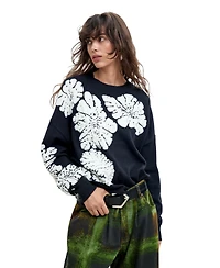 Desigual Women's M. C. Lacroix Jacquard Floral Sweater