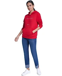 Nautica Women's Logo Graphic Fleece Hoodie