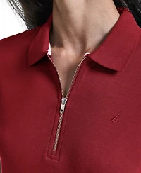 Nautica Women's Short-Sleeve Zip Polo Dress