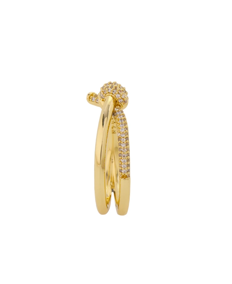 Unwritten Cubic Zirconia Gold-Plated Twist Ring