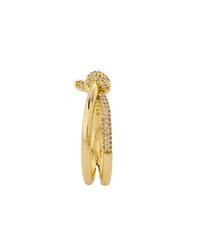 Unwritten Cubic Zirconia Gold-Plated Twist Ring