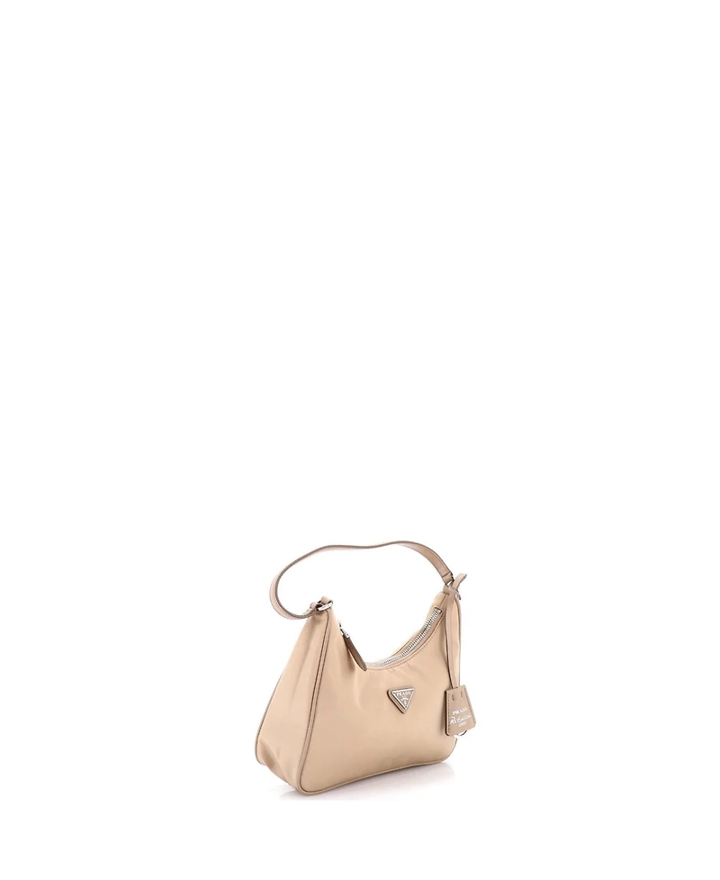 Pre-Owned Prada Mini Re-Edition 2005 Hobo Tessuto with Saffiano Leather