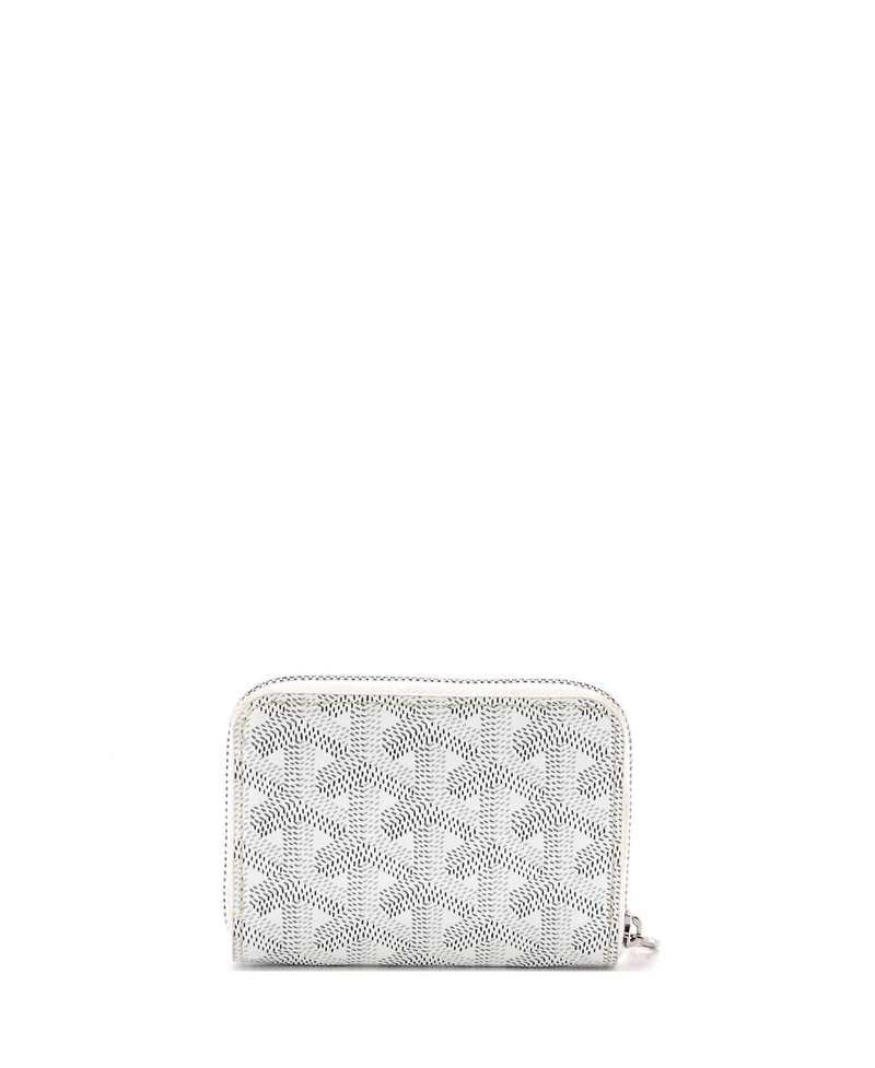 Pre-Owned Goyard Pm Matignon Zip Wallet Coated Canvas with Leather