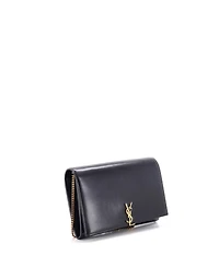 Pre-Owned Saint Laurent Classic Monogram Flap Chain Wallet Leather