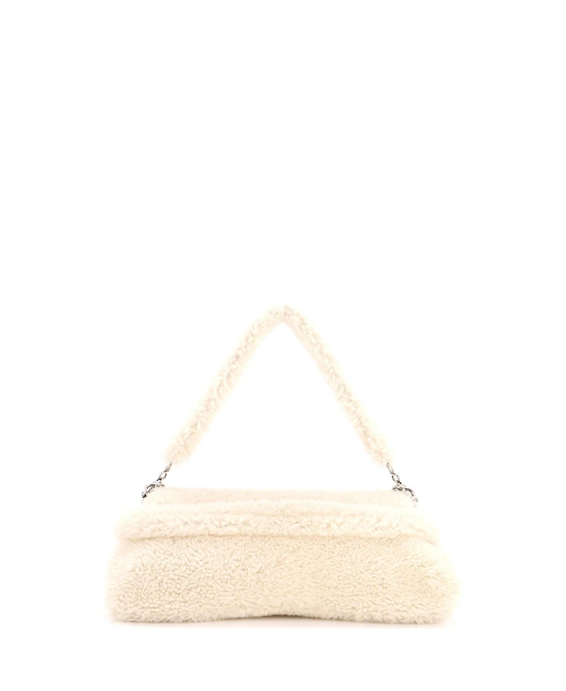 Pre-Owned Gucci Medium Horsebit Chain Shoulder Bag Shearling