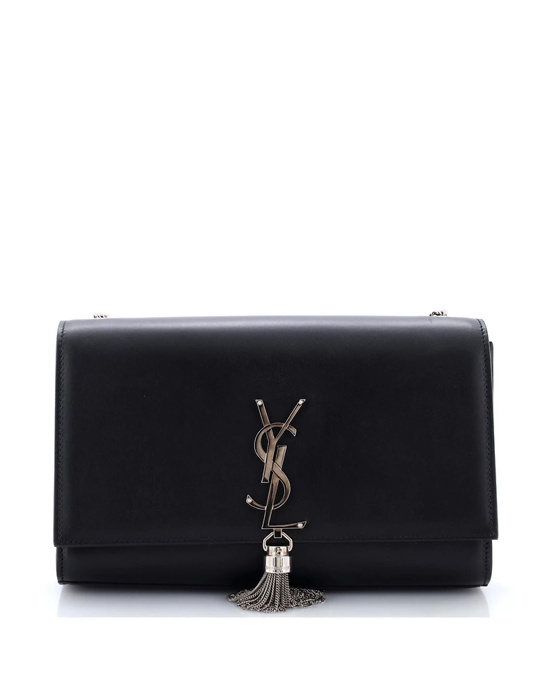 Pre-Owned Saint Laurent Medium Classic Monogram Tassel Crossbody Bag Leather
