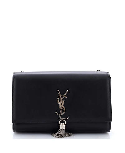 Pre-Owned Saint Laurent Medium Classic Monogram Tassel Crossbody Bag Leather