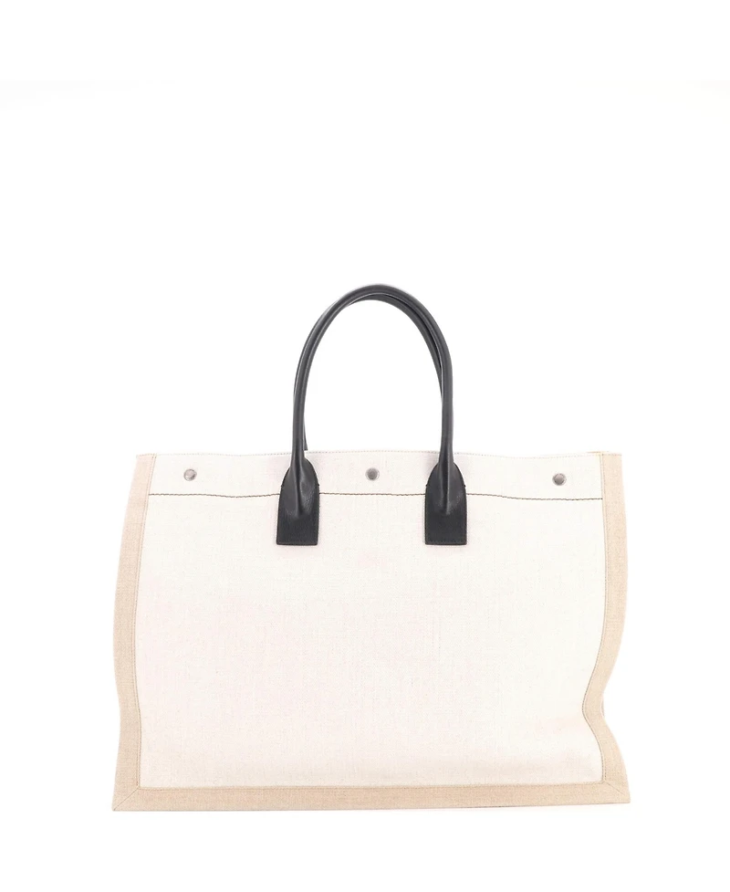 Pre-Owned Saint Laurent Large Rive Gauche Shopper Tote Canvas