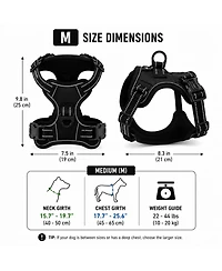ProMounts Reflective No Pull Dog Harness with Front and Back Leash Clips