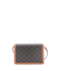 Pre-Owned Celine Enveloppe Wallet on Strap Triomphe Coated Canvas