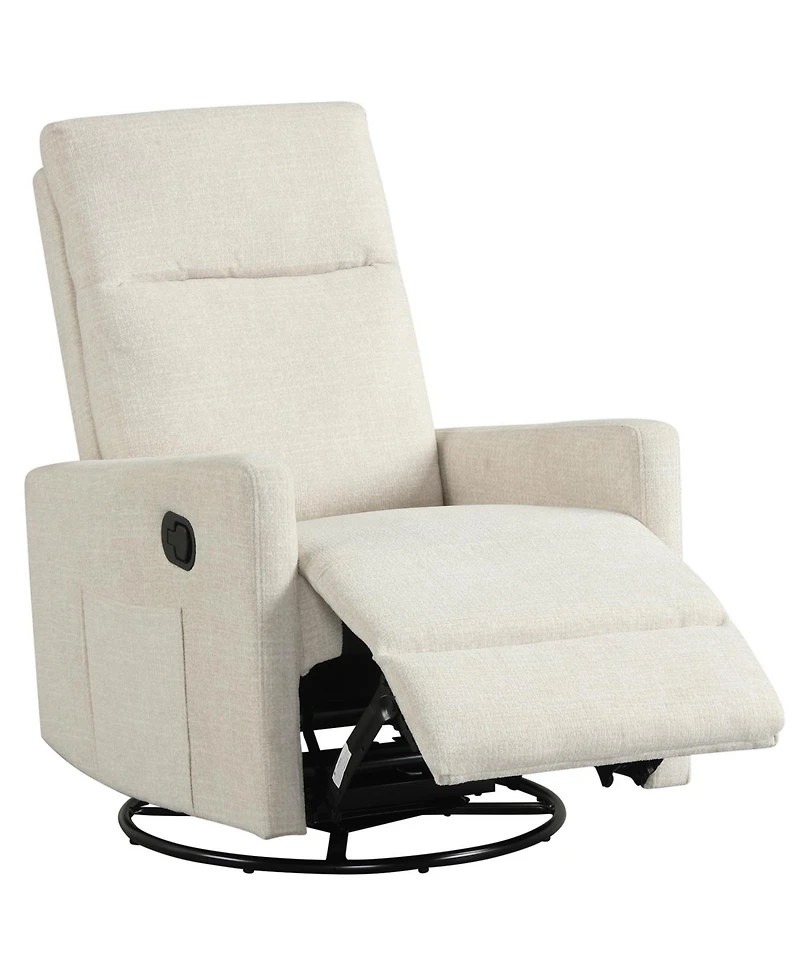 Slickblue 360° Swivel Rocking Recliner Chair for Nursery with Cushioned Back Support