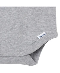 Gerber Baby Boys ( New Born To 18 M ) Polo Bodysuit Heather,