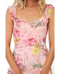 Cras Women's Levine Floral-Print Ruffle Maxi Dress