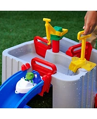 Aquaplay Harbor 50.39" x 36.61" x 15.75" Hand-Crank Water Play Set, Ages 3+