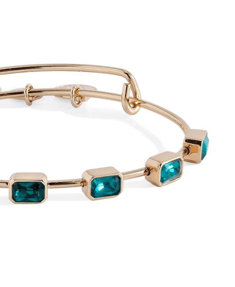 Alex and Ani December Birthstone Emerald Cut Bangle