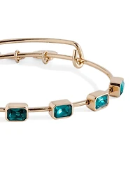 Alex and Ani December Birthstone Emerald Cut Bangle