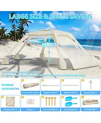 Aofar Beach Cabana 6-Corner UPF50+ Adjustable Sun Shelter camping