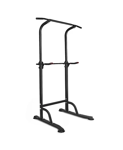 Sevorley Power Tower with Detachable Bench, Adjustable Pull Up Dip Station, Foldable Home Gym Strength Training Equipment
