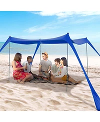 Aofar Beach Tent Sun Shade Pop Up Shelter 4 Poles Carry Bag Outdoor Camping Fishing Yard