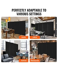 Slickblue Freestanding 4 Panel Room Partition Divider, Portable Privacy Screen for Living Bedroom