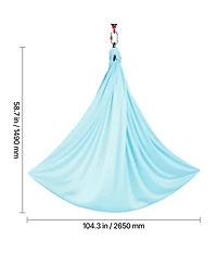 Sugift Aerial Yoga Hammock Swing With Nylon Fabric Daisy Rope Pe Zipper Bag 300 lbs Load Dual-Function
