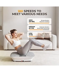 Sugift Whole Body Vibration Plate Exercise Machine with Bluetooth, Remote, Resistance Bands, 450lb Capacity