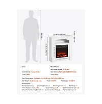 Slickblue 33in Electric Fireplace Stove Heater with Mantel 1500W Remote Timer