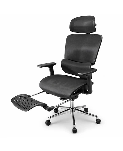 gaomon Fabric Ergonomic Office Chair with Footrest, Adjustable Height and Arms, Split Back, Manual Recline, Home Computer Chair for Adults